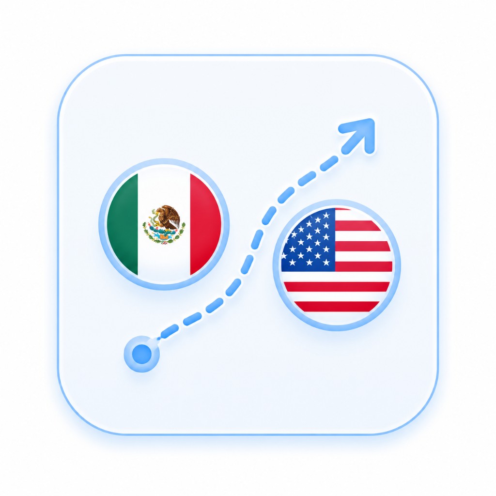 Viaje por frontera entre México y Estados Unidos